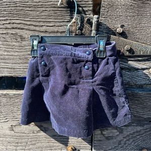 Janie & Jack Navy Velour Skirt